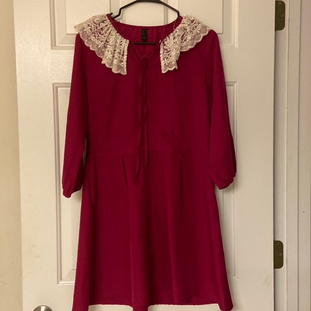 Asos lace and solid dress